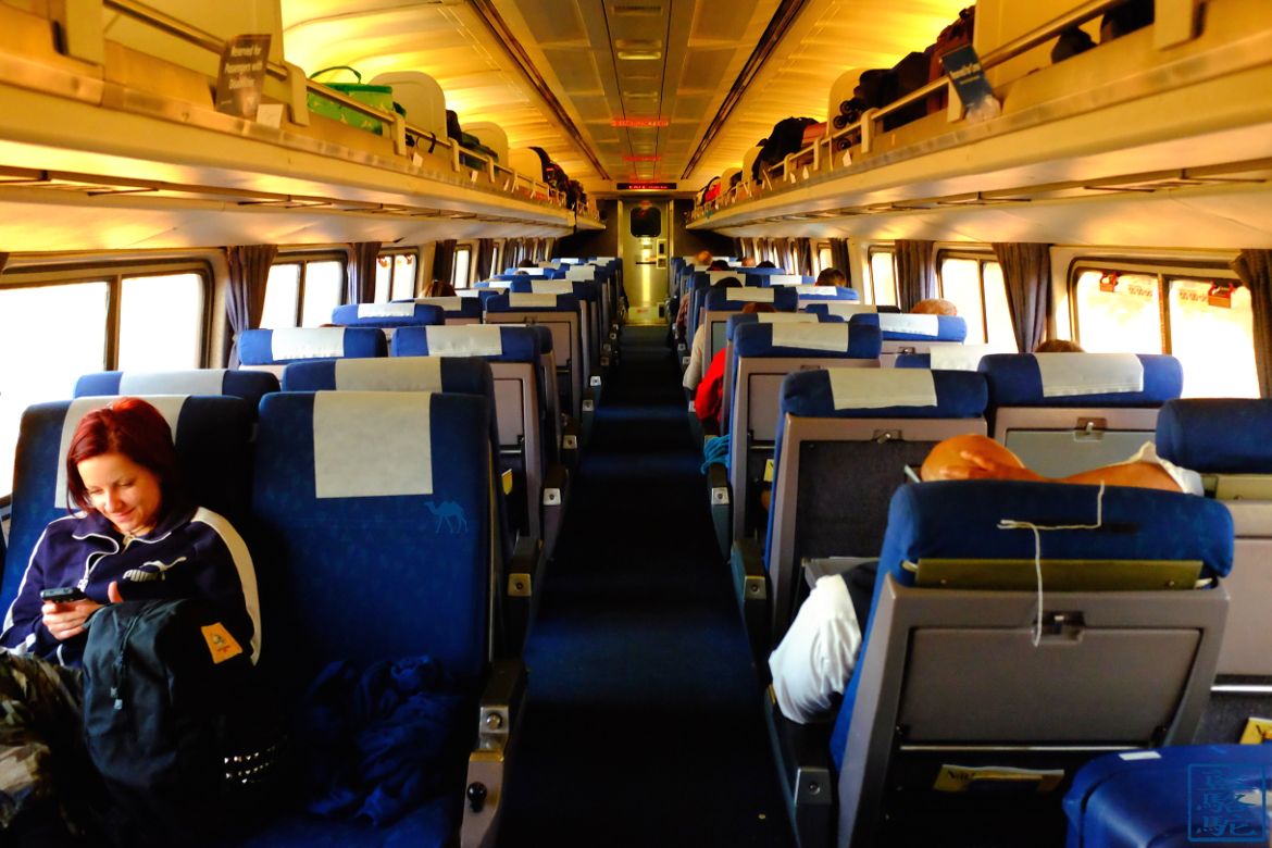 Le Chameau Bleu - Intérieur du train pour Chicago AMTRAK USA