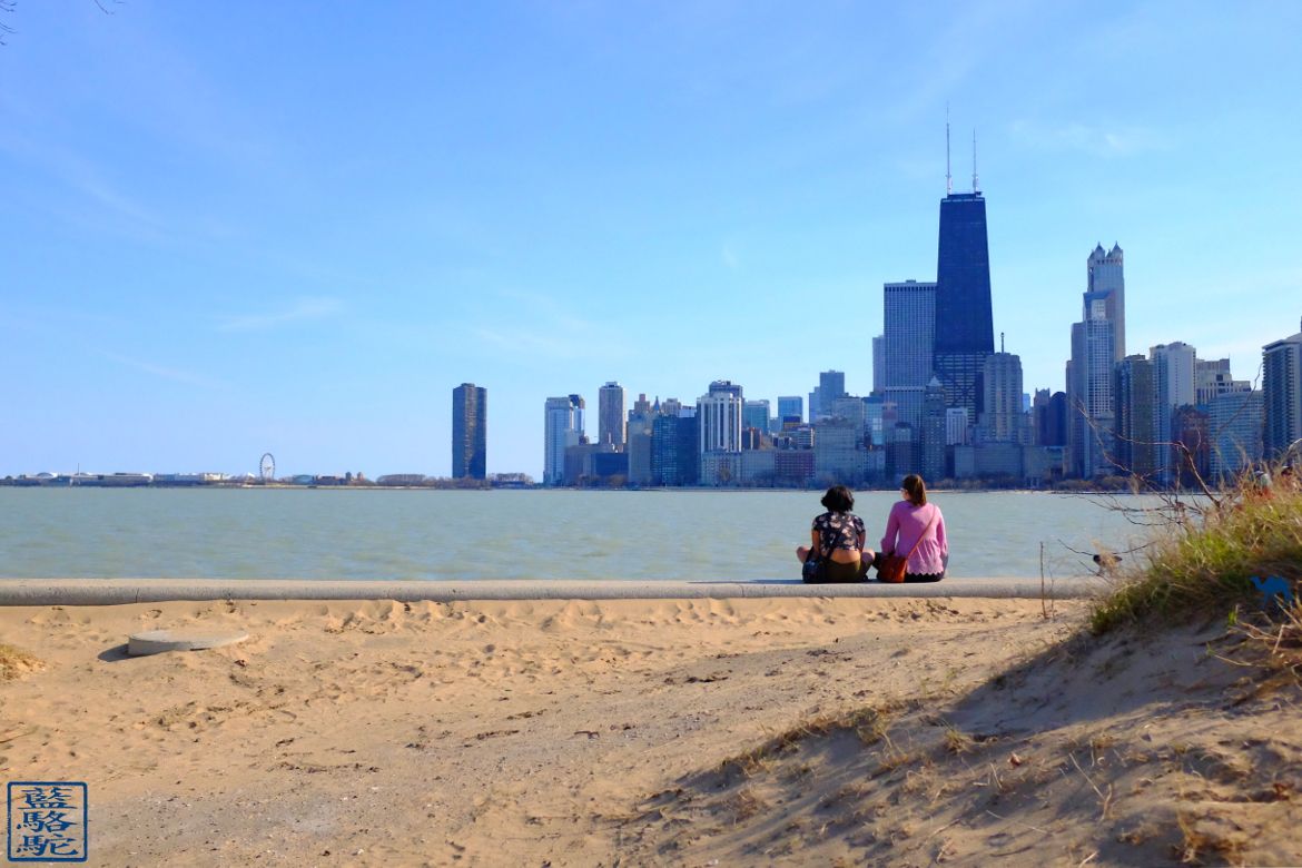 Le Chameau Bleu - Skyline from North Avenue Beach - Séjour à Chicago Illinois