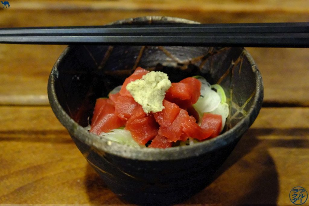 Natto au sashimi de thon - Restaurant Ukyo à Tokyo -Séjour au Japon