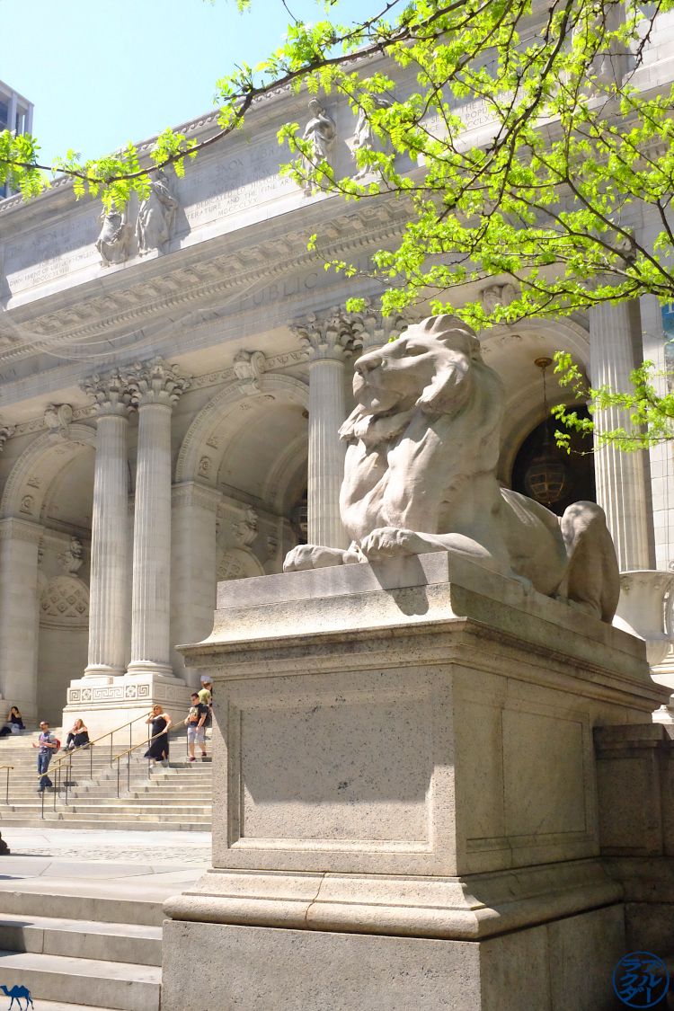 Le Chameau Bleu - Blog Voyage NewYork - Lion du New York Public Library