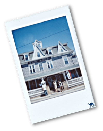 Le Chameau Bleu - Blog Voyage Block Island - Polaroid du centre ville de Block Island