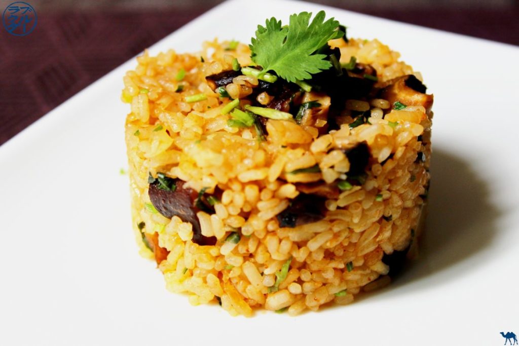 Recette - Riz Sauté - Shiitakés & Oignon Confit - Le Chameau Bleu