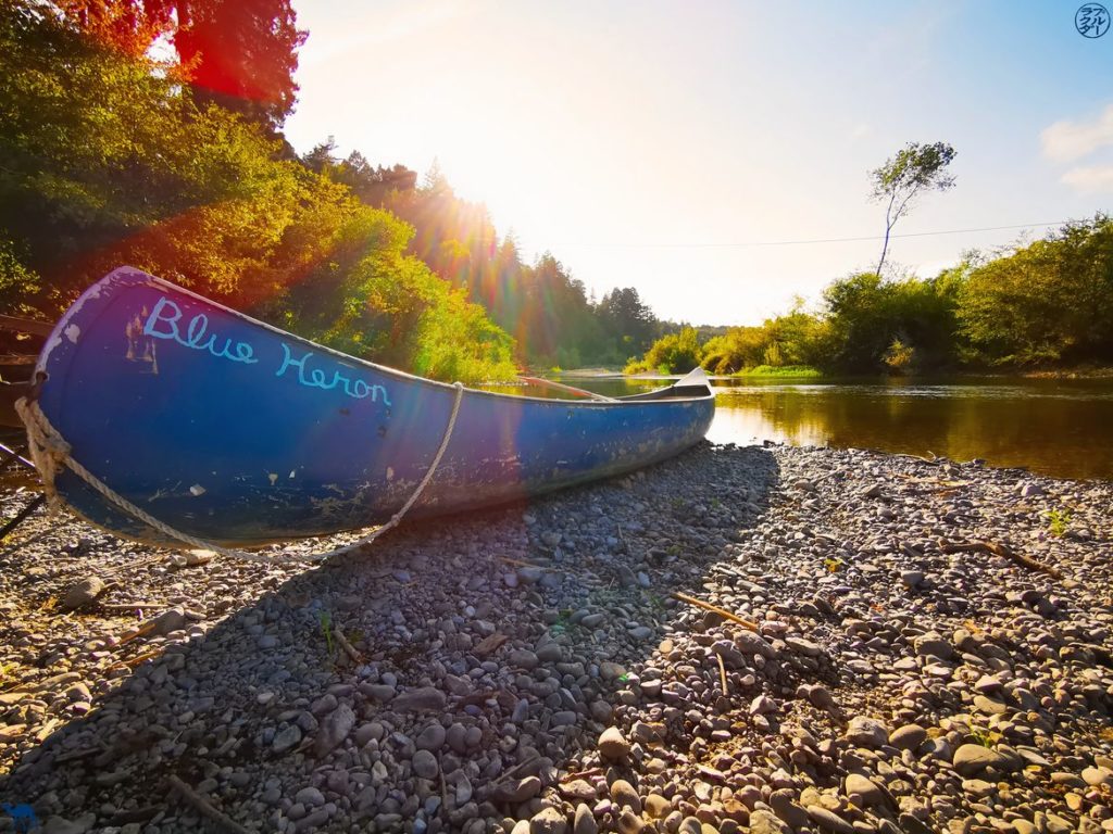 Le Chameau Bleu - Blog Voyage Napa Valley - Canoe à Russian RIver